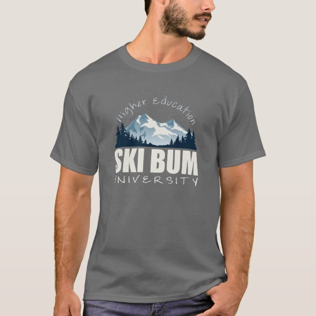 Ski-wertloshochschuldunkelheits-T - Shirt (Vorderseite)