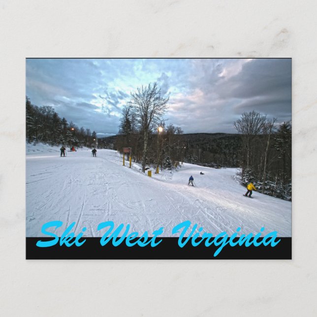SKI WEST VIRGINIA POSTKARTE (Vorderseite)