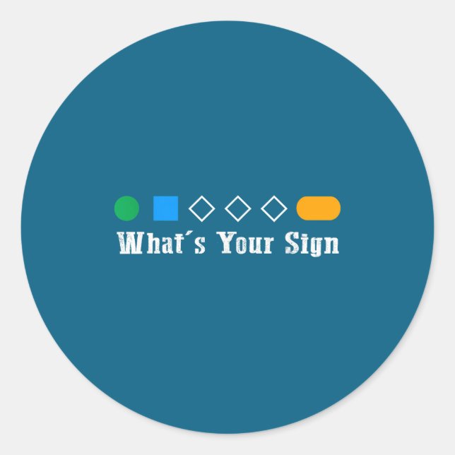 Ski What Is Your Sign Funny Skier Men Snowboard Sk Runder Aufkleber (Vorderseite)