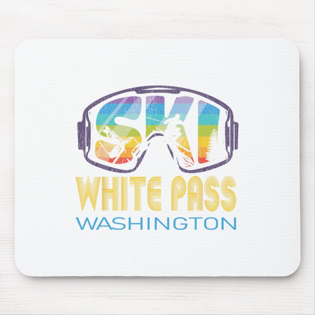 Ski White P Washington Skiferien  Mousepad (Vorne)