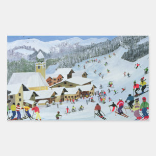 Ski Whizzz! 1991 Rechteckiger Aufkleber