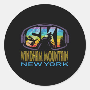 Ski Windham Mountain New York Skiurlaub Runder Aufkleber
