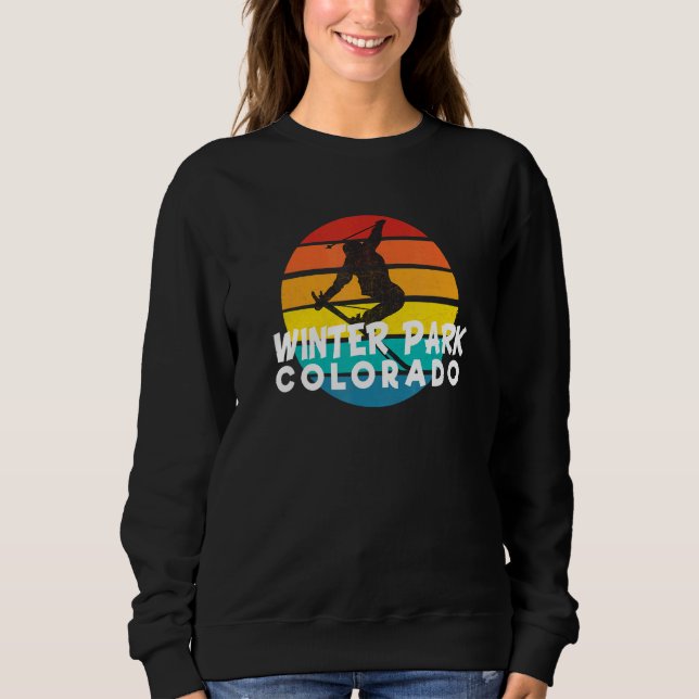 Ski Winter Park 70er 80er Throwback Winterpark Ski Sweatshirt (Vorderseite)