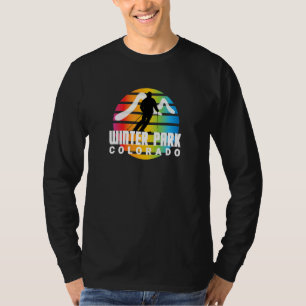 Ski Winter Park Retro Vintage Sonnenterrasse Coole T-Shirt