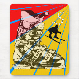 Ski-Winter-Sport Mousepad Skistiefel