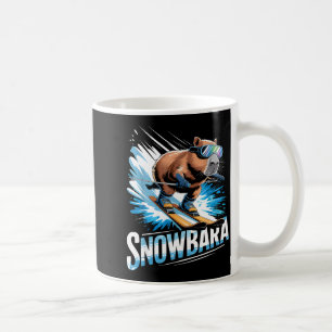 Ski-Wintersport Skifahrer lustig Ski fahren Capyba Kaffeetasse