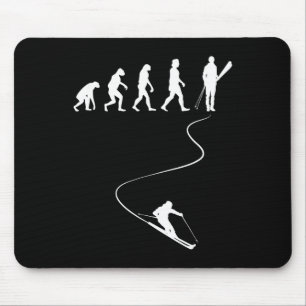 Ski-Wintersport Skiliebhaber Evolution des Skifahr Mousepad