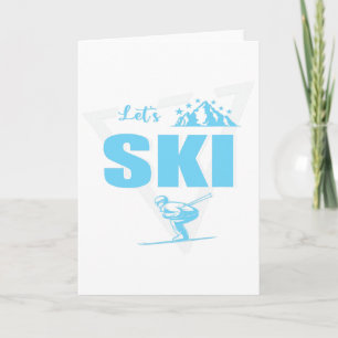 Ski-Winterurlaub Skifahren Hang Umriss Text Ski Karte