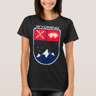 Ski Wyoming Mountain Skipass Skigebiet Skigebiet G T-Shirt