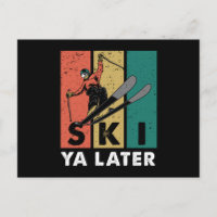 Ski Ya Later Retro Skier Winter Sports Skiing Gift
