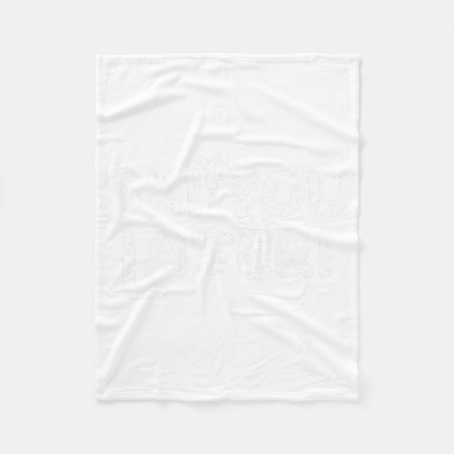 Ski You Later Lustiger Skifahrender Spruch  Fleecedecke (Vorderseite)