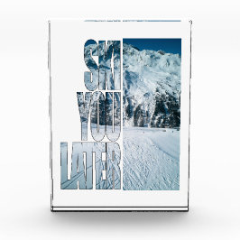 Ski You Later Lustiges Skifahren Wintersport-Gesch Fotoblock