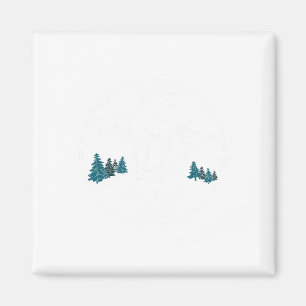 Ski You Later Wintersport Vintage Pulverschnee Ski Magnet