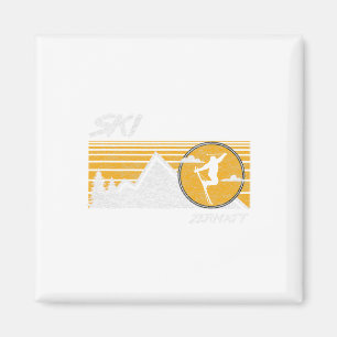 Ski Zermatt Schweiz Retro-Skiing-T-Shirt  Magnet