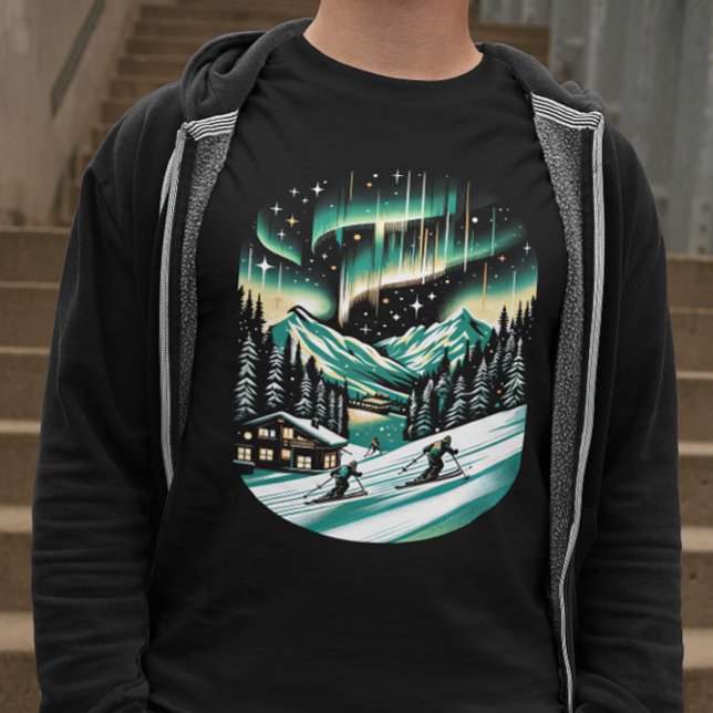 Skiabenteuer Aurora Unisex T-Shirt (Von Creator hochgeladen)
