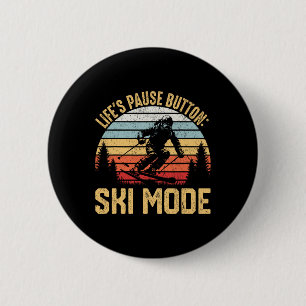 Skiabenteuer-Skifahrer Snowboardfans Button