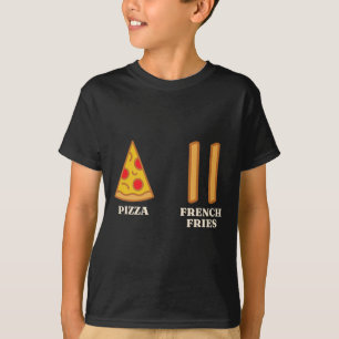 Skianfänger Pizza Französisch-Fries Skilehrer T-Shirt
