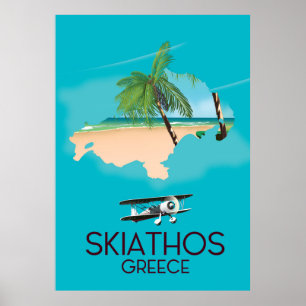Skiathos Griechenland Reiseplakat Poster