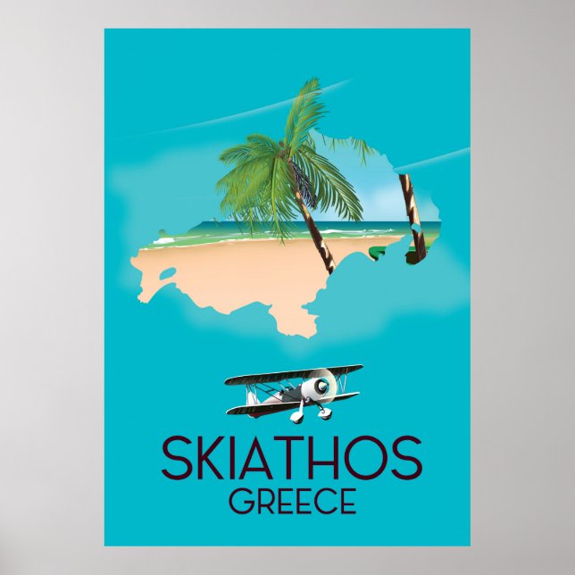 Skiathos Griechenland Reiseplakat Poster (Vorne)