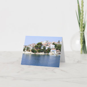 Skiathos Insel, Griechenland Blanko-Notizkarte Karte