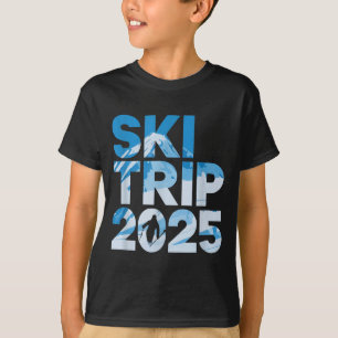 Skiausflug 2025 Männer Frauen lustiges Skifahren T-Shirt