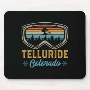 Skiausflug nach Telluride Colorado 70er Jahre Stil Mousepad