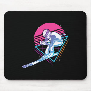 Skiausflug Skifahren Retro Vintage 80er 90er Mousepad