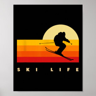 Skibekleidung - Skifahren Skifahrer Ski Poster