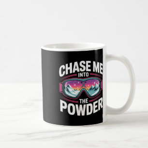 Skiberg für Männer und Frauen. Pulverschneefahren Kaffeetasse