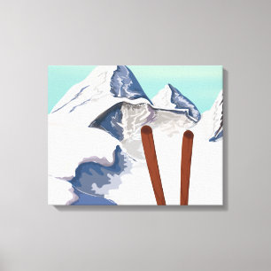 Skiberge Leinwanddruck