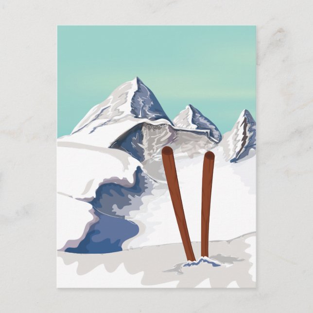 Skiberge Postkarte (Vorderseite)