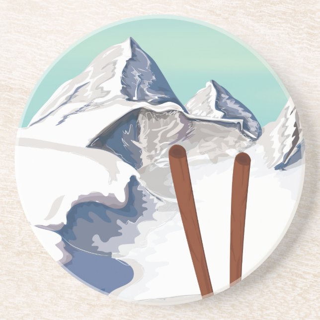 Skiberge Untersetzer (Vorne)