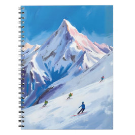 Skiberghänge Winter Aquarell Notizblock