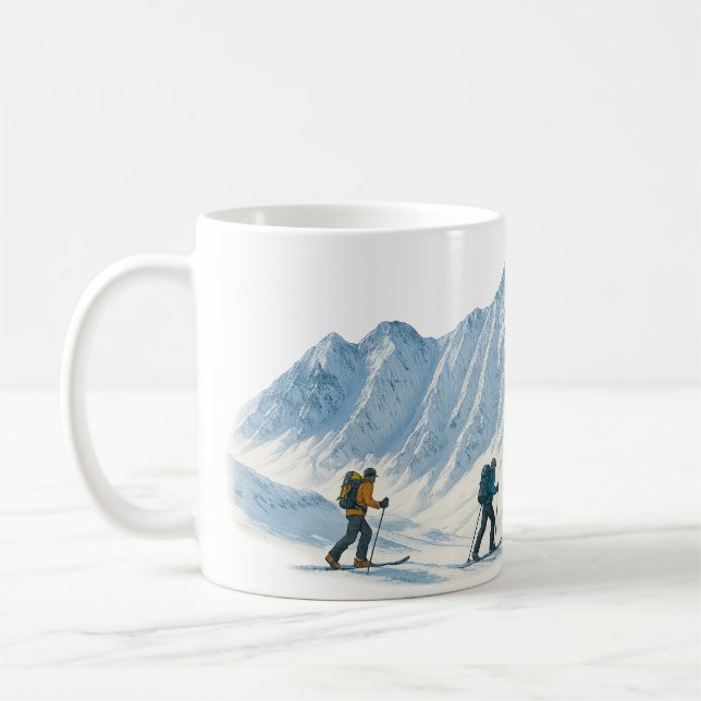 Skibergsteiger-Kaffeetasse Kaffeetasse (Links)