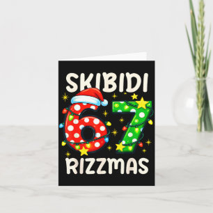 Skibidi 67 Rizzmas Lustiges Sechs Sieben Meme Weih Karte
