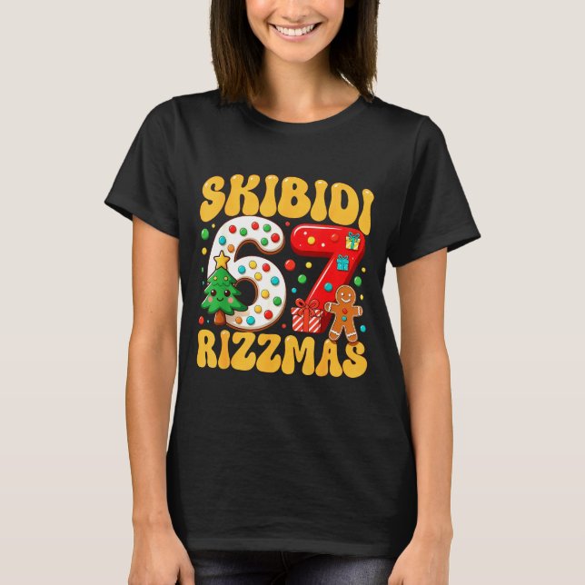 Skibidi 67 Rizzmas Six Seven Meme Christmas Boys G T-Shirt (Vorderseite)