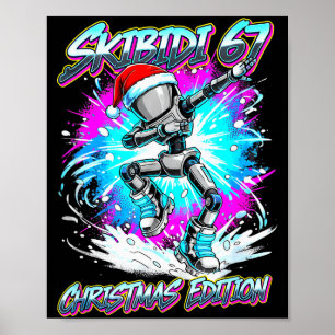 Skibidi 67 Weihnachtsedition Tanz Poster