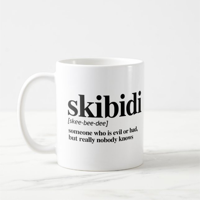 Skibidi Definition Kaffeetasse (Links)