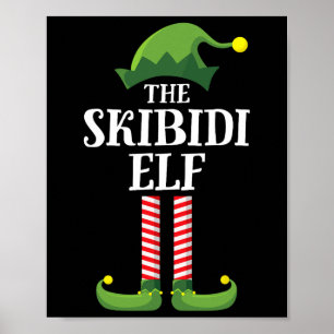 Skibidi-Elfen-Shirt passende lustige Weihnachts-Fa Poster