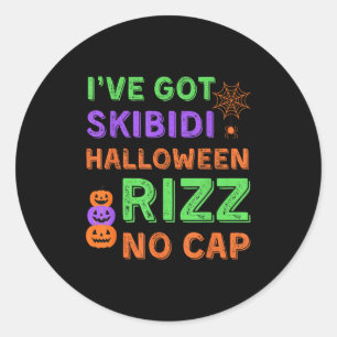 Skibidi Halloween Rizz - Lustiger Halloween Rizz-S Runder Aufkleber