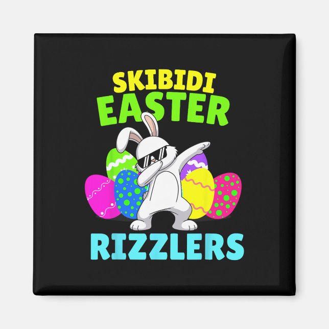 Skibidi Ostern - Funny Easter Rizzler Gen Alpha Sl Magnet (Vorne)