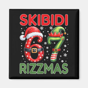 Skibidi Rizzmas 67 Weihnachten Six Seven Xmas Lust Magnet