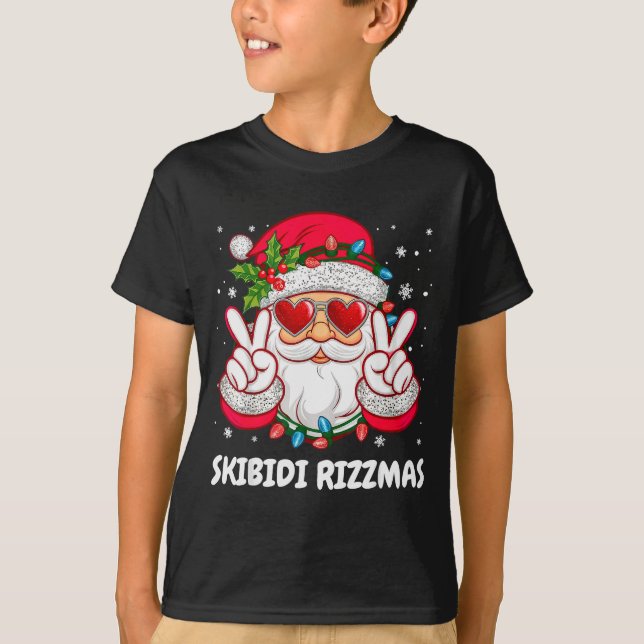 Skibidi Rizzmas Christmas Funny Santa Claus Xmas P T-Shirt (Vorderseite)