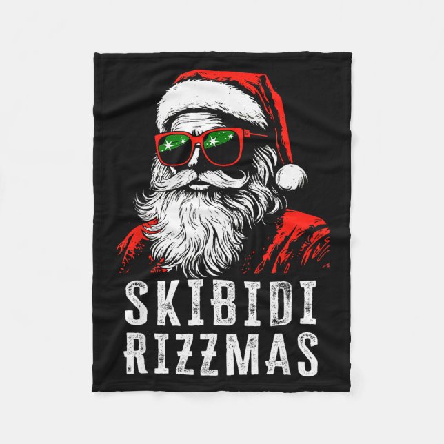 Skibidi Rizzmas Christmas Rizz Santa Claus Charism Fleecedecke (Vorderseite)