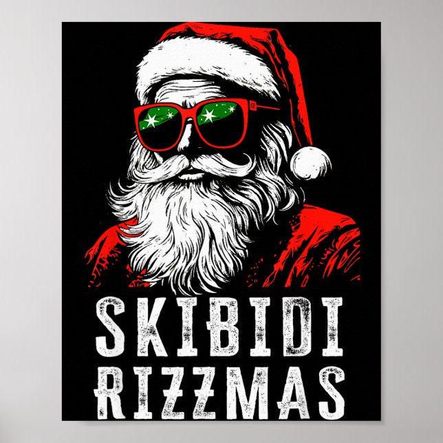 Skibidi Rizzmas Christmas Rizz Santa Claus Charism Poster (Vorne)