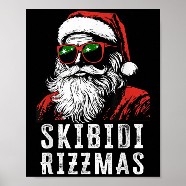 Skibidi Rizzmas Christmas Rizz Santa Claus Charism Poster (Vorne)