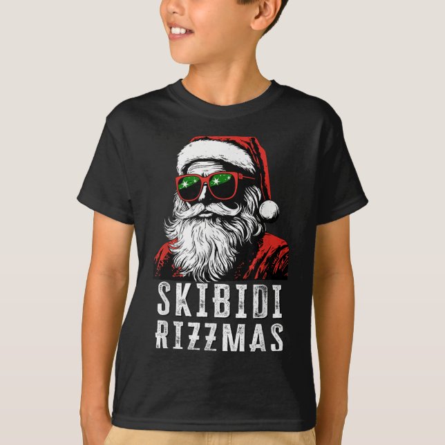 Skibidi Rizzmas Christmas Rizz Santa Claus Charism T-Shirt (Vorderseite)