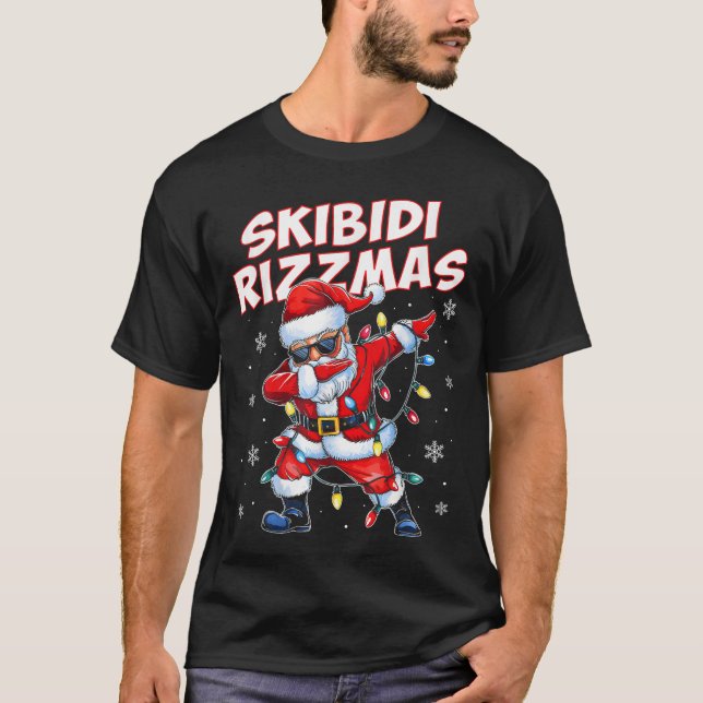 Skibidi Rizzmas Christmas Rizz Santa Claus Charism T-Shirt (Vorderseite)