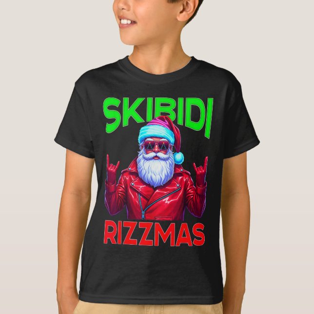 Skibidi Rizzmas Christmas Rizz Santa Claus Charism T-Shirt (Vorderseite)