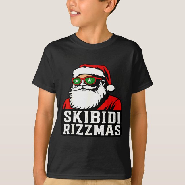 Skibidi Rizzmas Christmas Rizz Santa Claus  T-Shirt (Vorderseite)